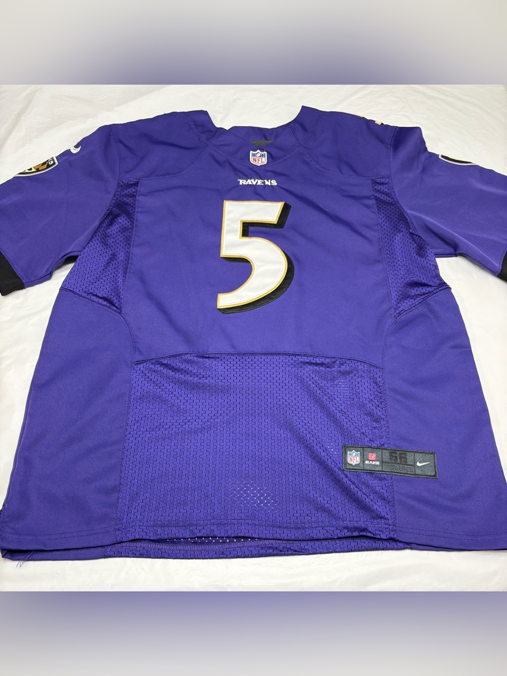 Nike On Field Baltimore Ravens Joe Flacco #5 Jersey Men’s 56 3XL